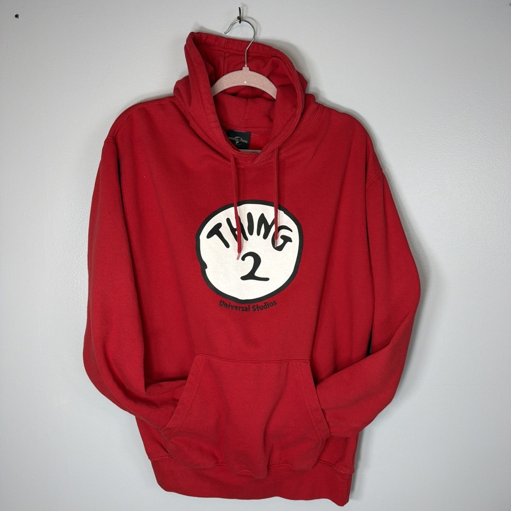 Thing 2 Hoodie Sweatshirt Universal Studios Parks / The Cat In The Hat Red Large